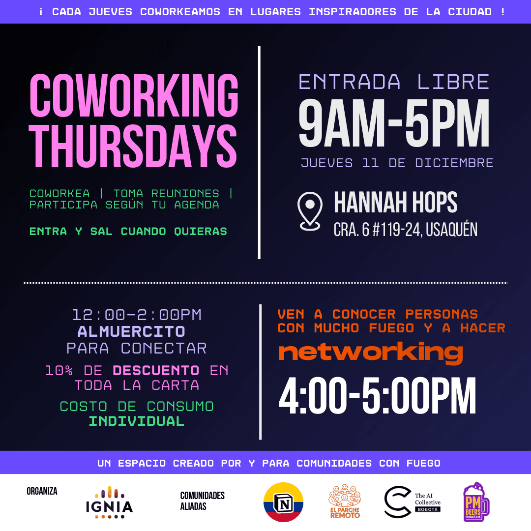 CoWorking Thursdays - Jueves 11 de Diciembre