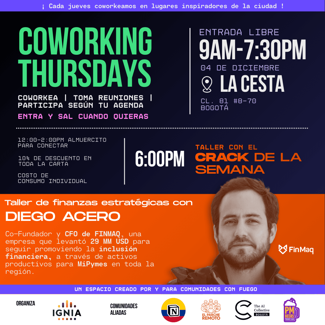 CoWorking Thursdays - Jueves 04 de Diciembre