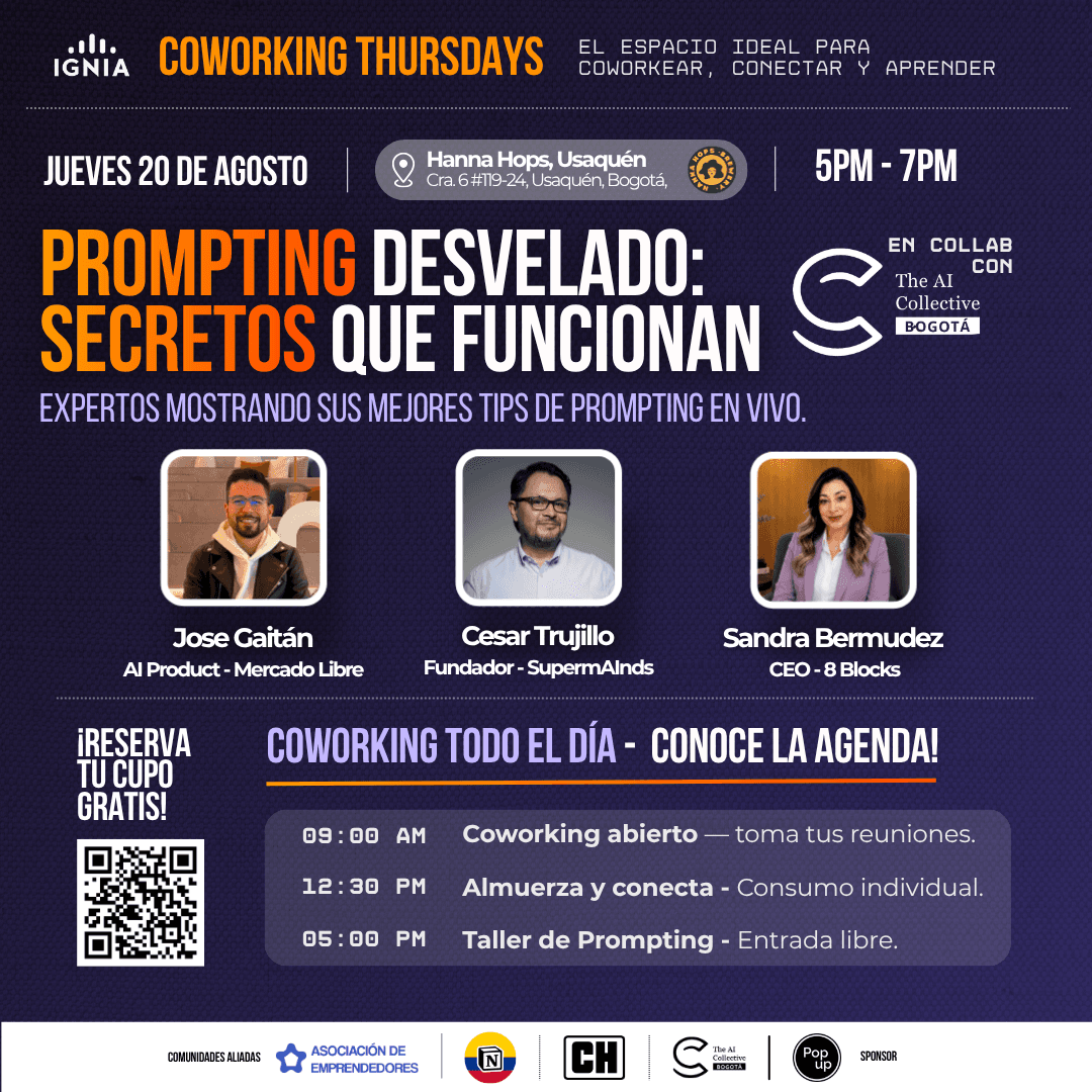 Coworking Thursdays - 20 de Agosto: Taller de Prompting con AI Collective!