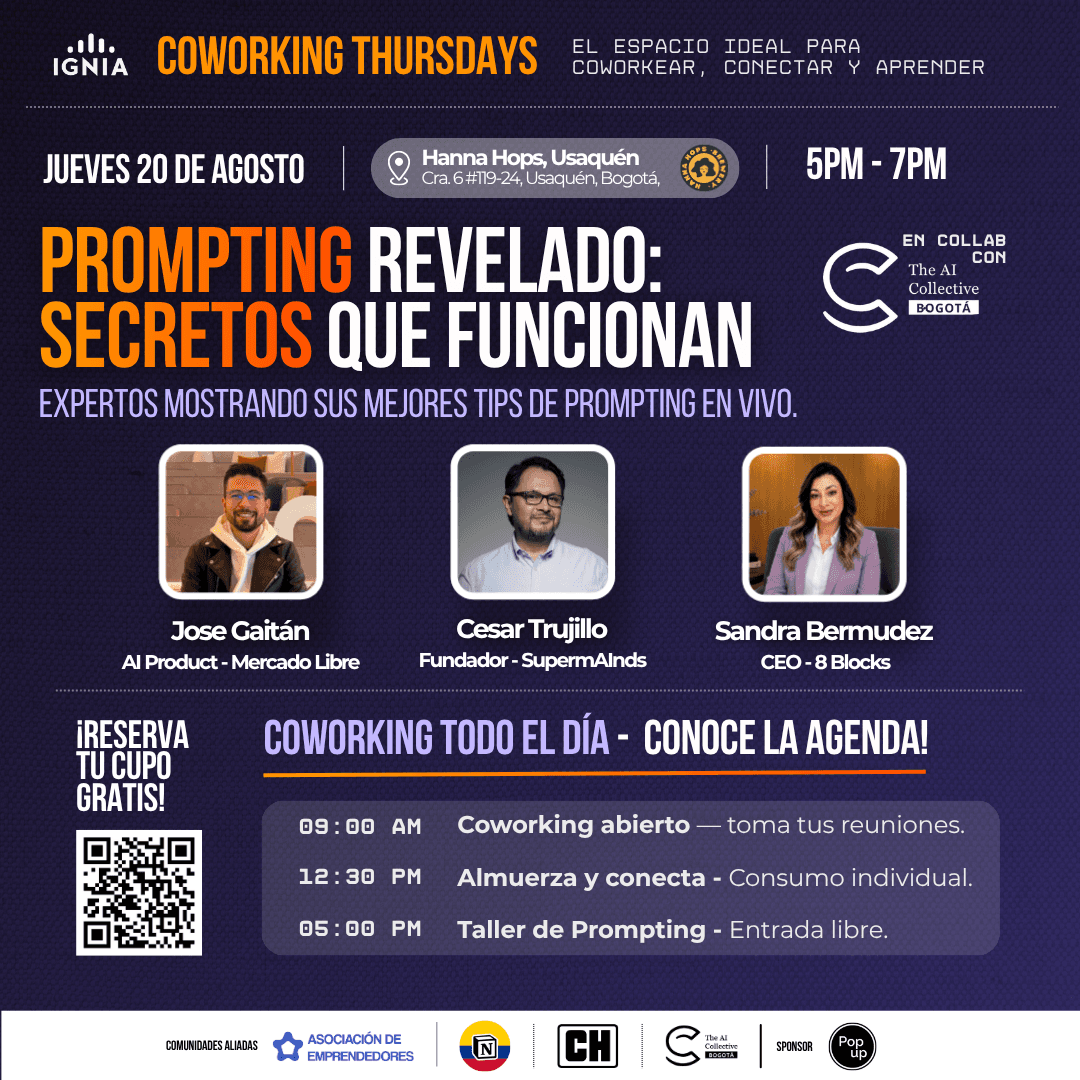 Coworking Thursdays - 20 de Agosto: Taller de Prompting con AI Collective!