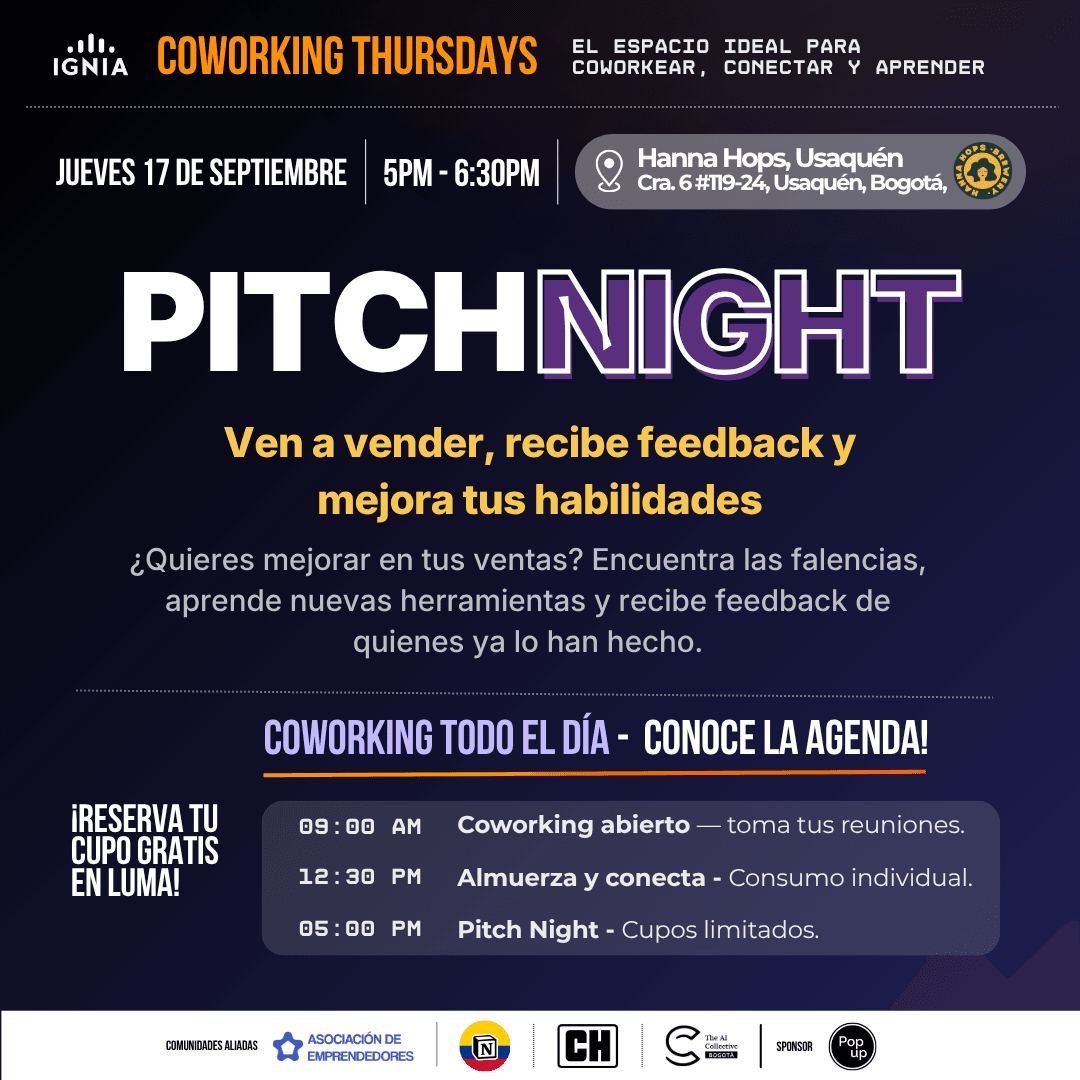 Coworking Thursdays - 17 de Septiembre: Pitch Night!